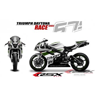 RSX kit déco racing TRIUMPH DAYTONA 675 RACE 06-12