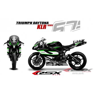 RSX kit déco racing TRIUMPH DAYTONA 675 KLR 06-12
