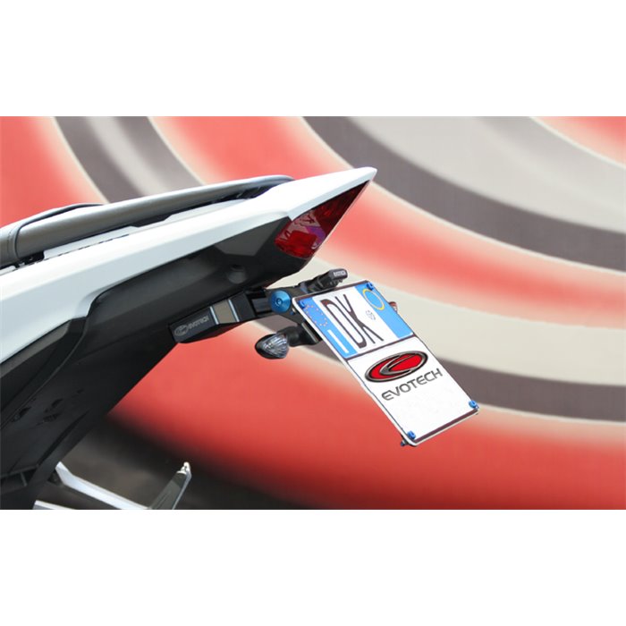 Support de plaque d'immatriculation de moto, cadre de support de plaque  réglable avec clignotant, lumière