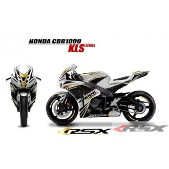 RSX kit déco racing HONDA CBR1000 KLS base blanc 08-11