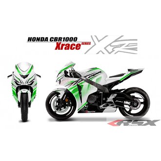 RSX kit déco racing HONDA CBR1000 XRACE base blanc 08-11