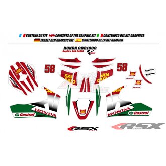 RSX kit déco racing HONDA CBR1000 SANCARLO 08-11