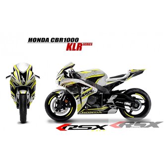 RSX kit déco racing HONDA CBR1000 KLR base blanc 08-11