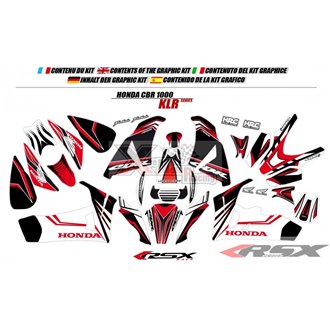 RSX kit déco racing HONDA CBR1000 KLS base noir 08-11