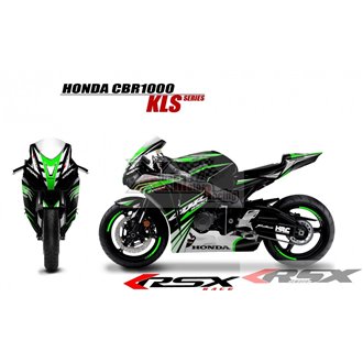 RSX kit déco racing HONDA CBR1000 KLS base noir 08-11