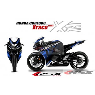 RSX kit déco racing HONDA CBR1000 XRACE base noir 08-11