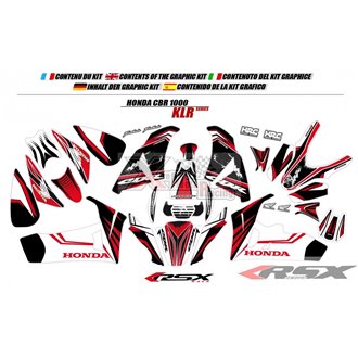 RSX kit déco racing HONDA CBR1000 KLR base noir 08-11