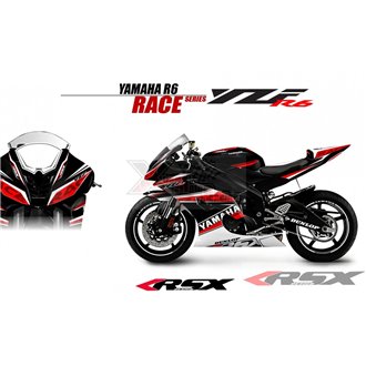 RSX kit déco racing YAMAHA R6 RACE base noir 08-