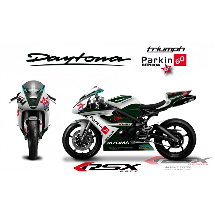 RSX kit déco racing TRIUMPH DAYTONA 675 PARKINGO 06-12