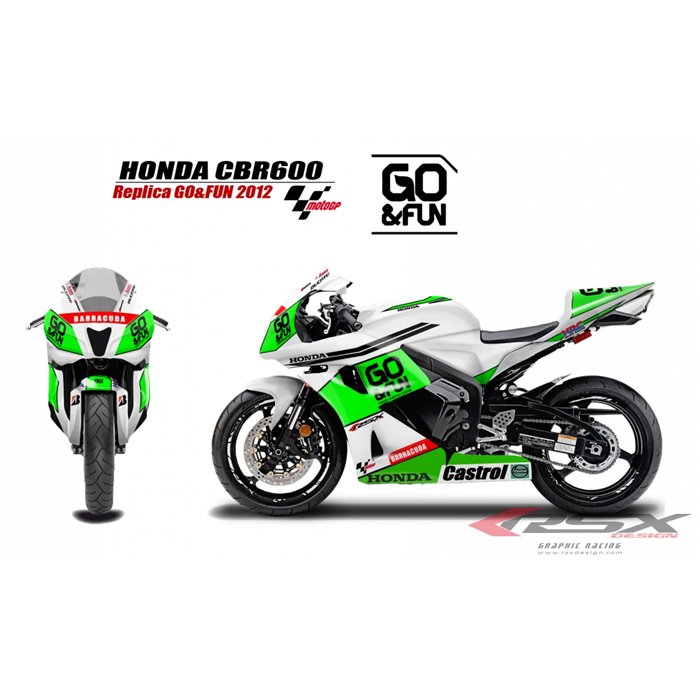 RSX kit déco racing HONDA CBR600 REPSOL 07-12