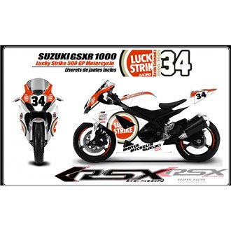 RSX kit déco racing SUZUKI GSXR1000 LUCKY STRIKE 05-06