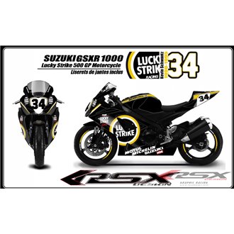 RSX kit déco racing SUZUKI GSXR1000 LUCKY STRIKE 05-06