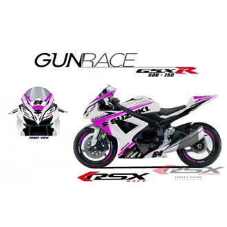 RSX kit déco racing SUZUKI GSXR 600-750 GUNRACE 08-