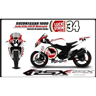 RSX kit déco racing SUZUKI GSXR 600-750 LUCKY STRIKE 08-